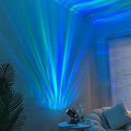 Modern Industrial LED Solar Wall Sconce - Rotating Aurora