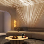 Modern Industrial LED Solar Wall Sconce - Rotating Aurora