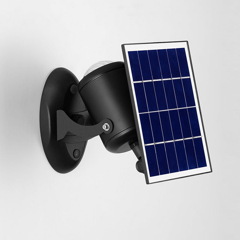 Modern Industrial LED Solar Wall Sconce - Rotating Aurora