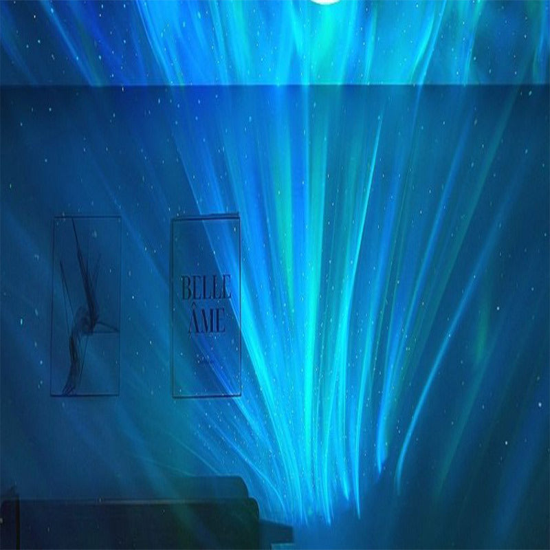 Modern Industrial LED Solar Wall Sconce - Rotating Aurora