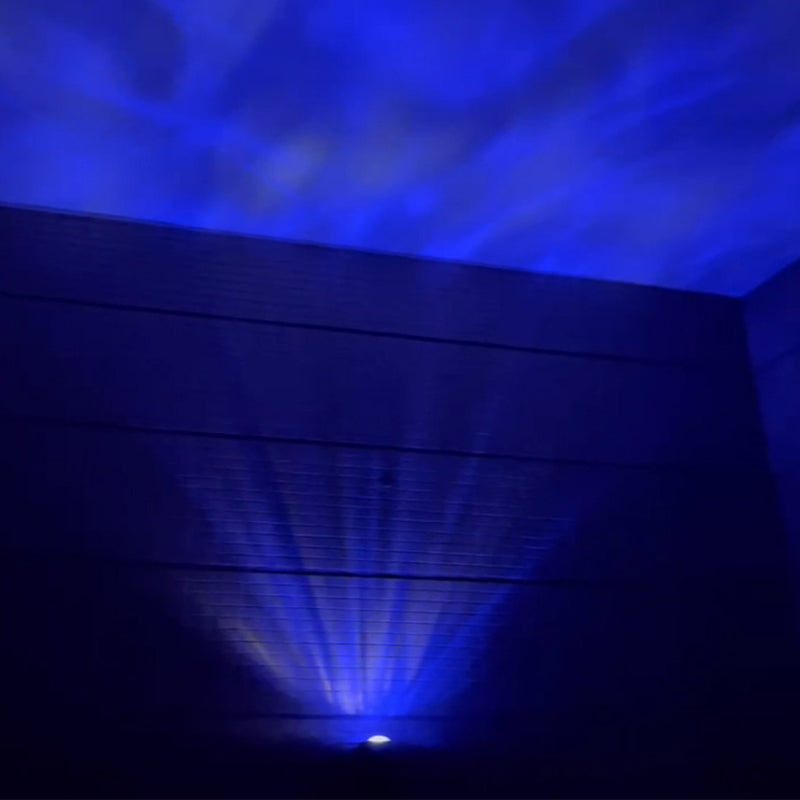 Modern Industrial LED Solar Wall Sconce - Rotating Aurora