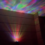 Modern Industrial LED Solar Wall Sconce - Rotating Aurora