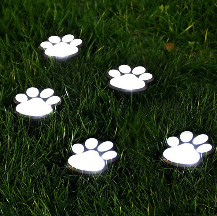 Premium Solar LED Dog Paw Print Garden Light