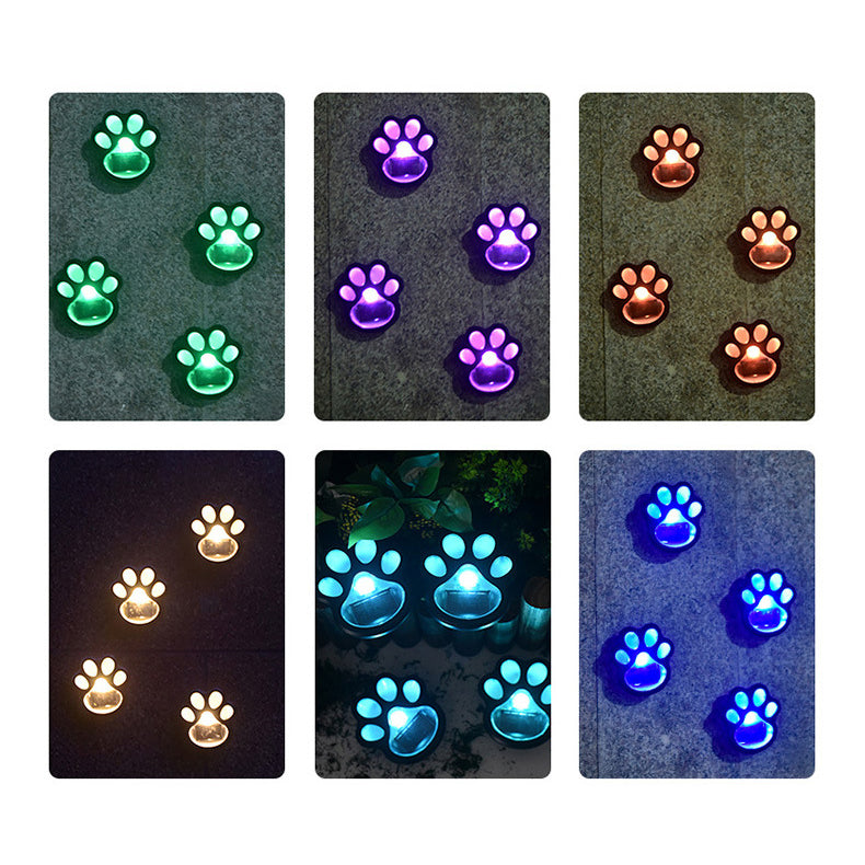 Premium Solar LED Dog Paw Print Garden Light