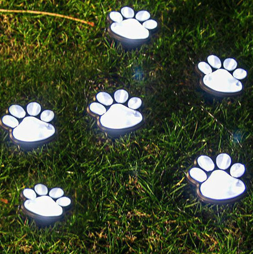 Premium Solar LED Dog Paw Print Garden Light
