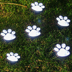 Premium Solar LED Dog Paw Print Garden Light