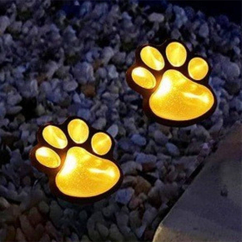 Premium Solar LED Dog Paw Print Garden Light