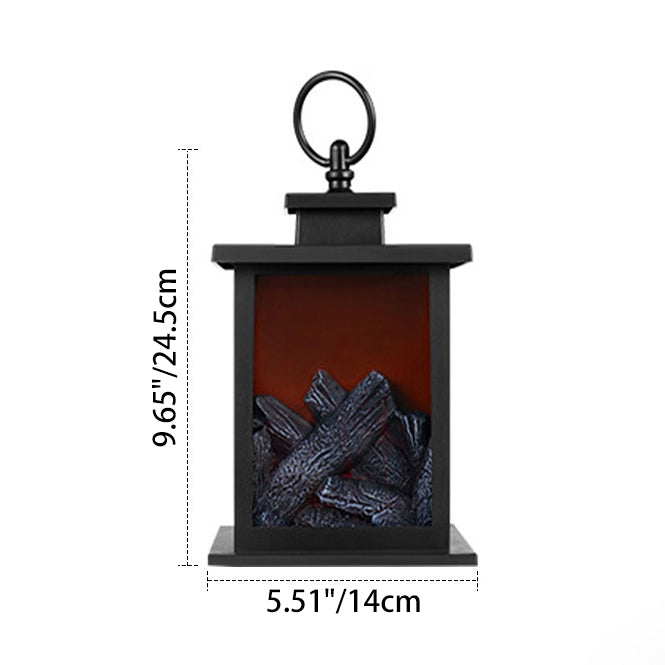 Modern LED Table Lamp with Simulated Flame for Home Office Decor