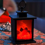 Modern LED Table Lamp with Simulated Flame for Home Office Decor