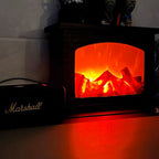 Modern LED Table Lamp with Simulated Flame for Home Office Decor