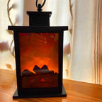 Modern LED Table Lamp with Simulated Flame for Home Office Decor