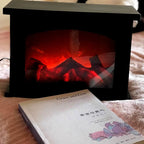 Modern LED Table Lamp with Simulated Flame for Home Office Decor