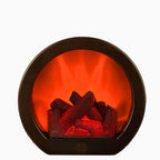 Modern LED Table Lamp with Simulated Flame for Home Office Decor
