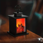 Modern LED Table Lamp with Simulated Flame for Home Office Decor