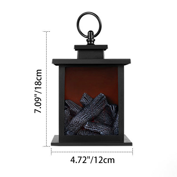 Modern LED Table Lamp with Simulated Flame for Home Office Decor