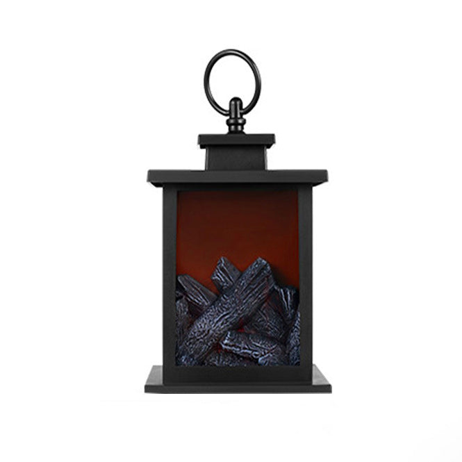 Modern LED Table Lamp with Simulated Flame for Home Office Decor