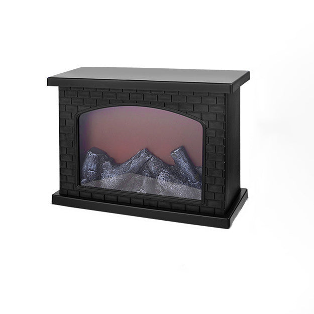Modern LED Table Lamp with Simulated Flame for Home Office Decor