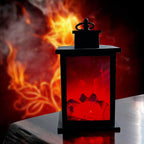 Modern LED Table Lamp with Simulated Flame for Home Office Decor