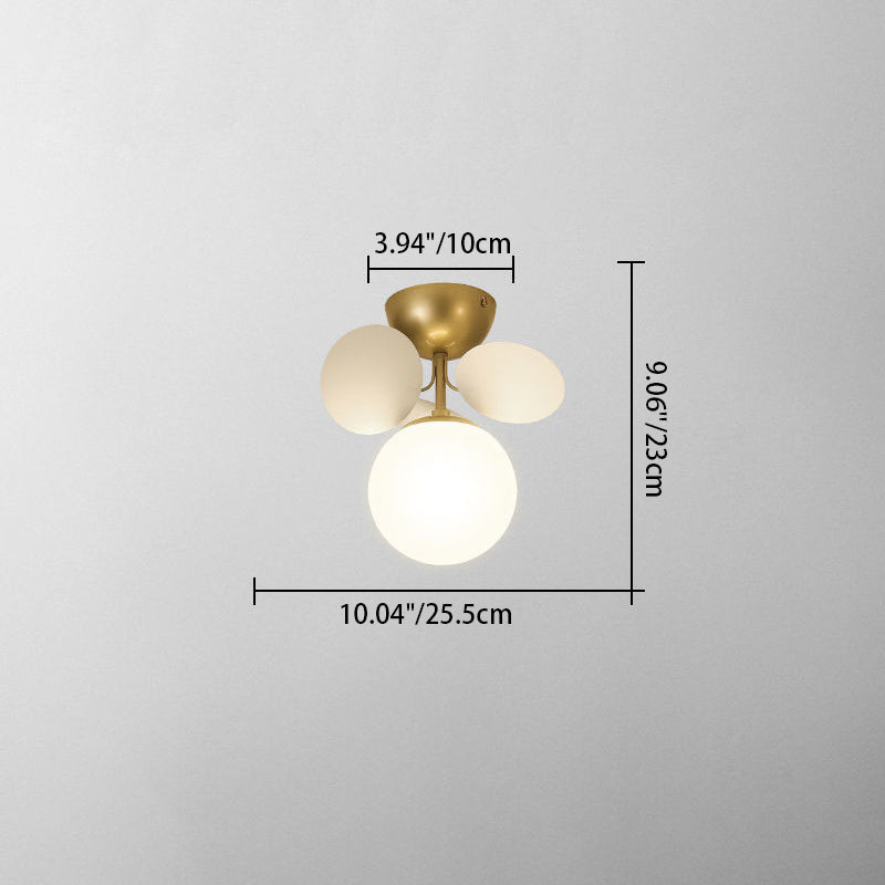 Scandinavian Colorful Flower Semi-Flush Mount Ceiling Light - Available in 1, 4, 6, or 8 Lights for Bedroom