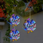 Premium Art Deco Solar LED Butterfly Ball Outdoor Light