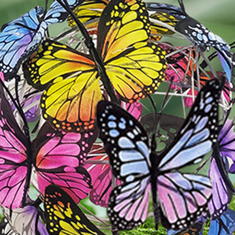 Premium Art Deco Solar LED Butterfly Ball Outdoor Light