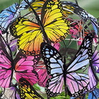 Premium Art Deco Solar LED Butterfly Ball Outdoor Light