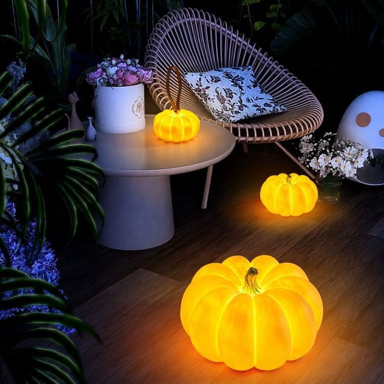 Premium Art Deco Solar Waterproof Pumpkin LED Outdoor Light