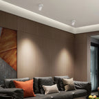 Contemporary Rotatable Round Aluminum LED Ceiling Spotlight - Semi-Flush Mount for Hallway