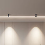 Contemporary Rotatable Round Aluminum LED Ceiling Spotlight - Semi-Flush Mount for Hallway