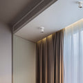 Contemporary Rotatable Round Aluminum LED Ceiling Spotlight - Semi-Flush Mount for Hallway