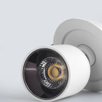 Contemporary Rotatable Round Aluminum LED Ceiling Spotlight - Semi-Flush Mount for Hallway