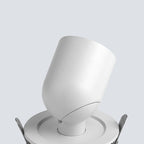 Contemporary Rotatable Round Aluminum LED Ceiling Spotlight - Semi-Flush Mount for Hallway