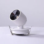 Contemporary Rotatable Round Aluminum LED Ceiling Spotlight - Semi-Flush Mount for Hallway