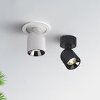 Contemporary Rotatable Round Aluminum LED Ceiling Spotlight - Semi-Flush Mount for Hallway