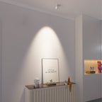 Contemporary Rotatable Round Aluminum LED Ceiling Spotlight - Semi-Flush Mount for Hallway