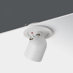 Contemporary Rotatable Round Aluminum LED Ceiling Spotlight - Semi-Flush Mount for Hallway