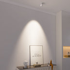 Contemporary Rotatable Round Aluminum LED Ceiling Spotlight - Semi-Flush Mount for Hallway