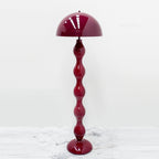 Scandinavian Cream Mushroom Semi-Circle Floor Lamp - 1-Light Iron Design for Living Room