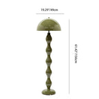 Scandinavian Cream Mushroom Semi-Circle Floor Lamp - 1-Light Iron Design for Living Room