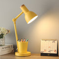 Nordic Dome Iron and Wood 1-Light Table Lamp for Bedroom