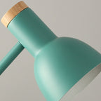 Nordic Dome Iron and Wood 1-Light Table Lamp for Bedroom