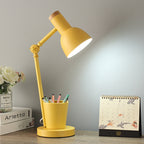 Nordic Dome Iron and Wood 1-Light Table Lamp for Bedroom