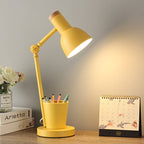 Nordic Dome Iron and Wood 1-Light Table Lamp for Bedroom