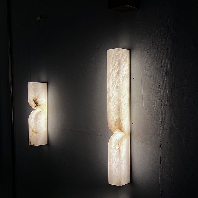 Premium French Copper and Marble LED Wall Sconce
