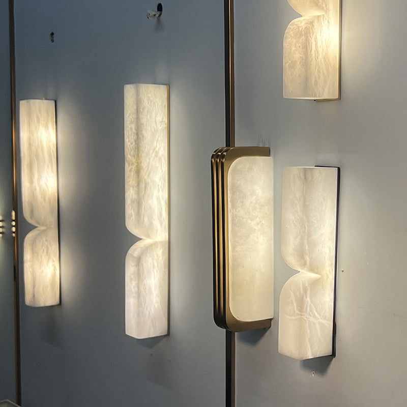 Premium French Copper and Marble LED Wall Sconce