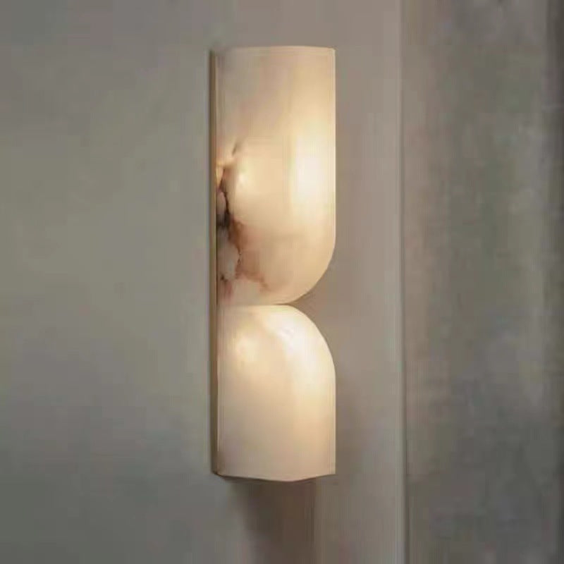 Premium French Copper and Marble LED Wall Sconce