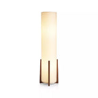 Japanese Cylinder Wood Floor Lamp - 1-Light Design for Living Room