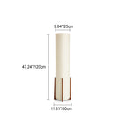 Japanese Cylinder Wood Floor Lamp - 1-Light Design for Living Room