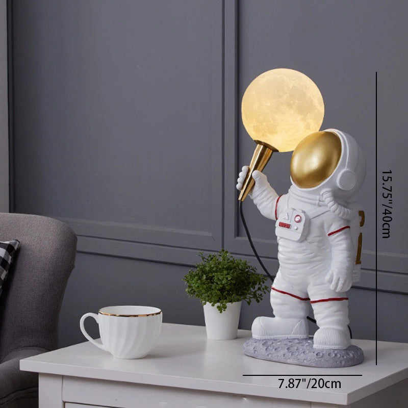 Premium Cartoon Astronaut Table Lamp – 1-Light Resin Design for Kids' Bedrooms