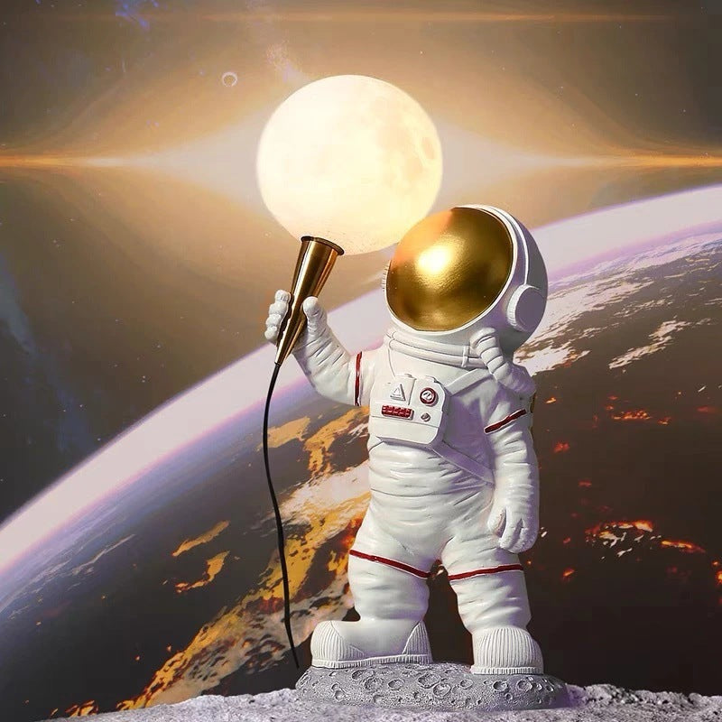 Premium Cartoon Astronaut Table Lamp – 1-Light Resin Design for Kids' Bedrooms